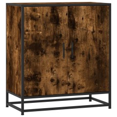 vidaXL Sideboard Räuchereiche 68x35x76 cm Holzwerkstoff und Metall