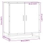 vidaXL Sideboard Räuchereiche 68x35x76 cm Holzwerkstoff und Metall