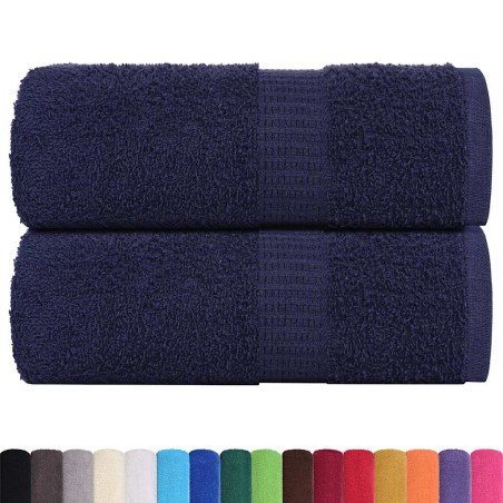 vidaXL Seiftücher 2 Stk. Marineblau 30x30 cm 360 g/m² 100% Baumwolle