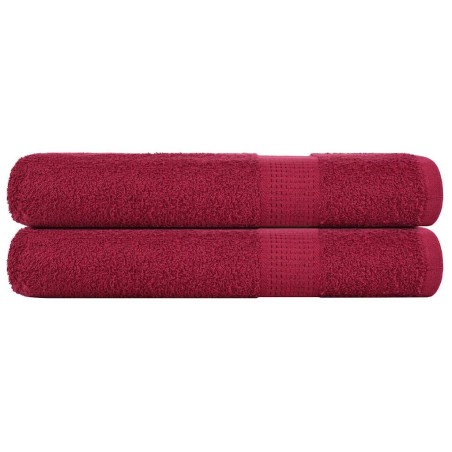 vidaXL Saunatücher 2 Stk. Bordeauxrot 80x200cm 360 g/m² 100% Baumwolle