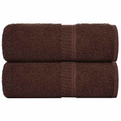 vidaXL Gästetücher 2 Stk. Braun 30x50 cm 360 g/m² 100% Baumwolle