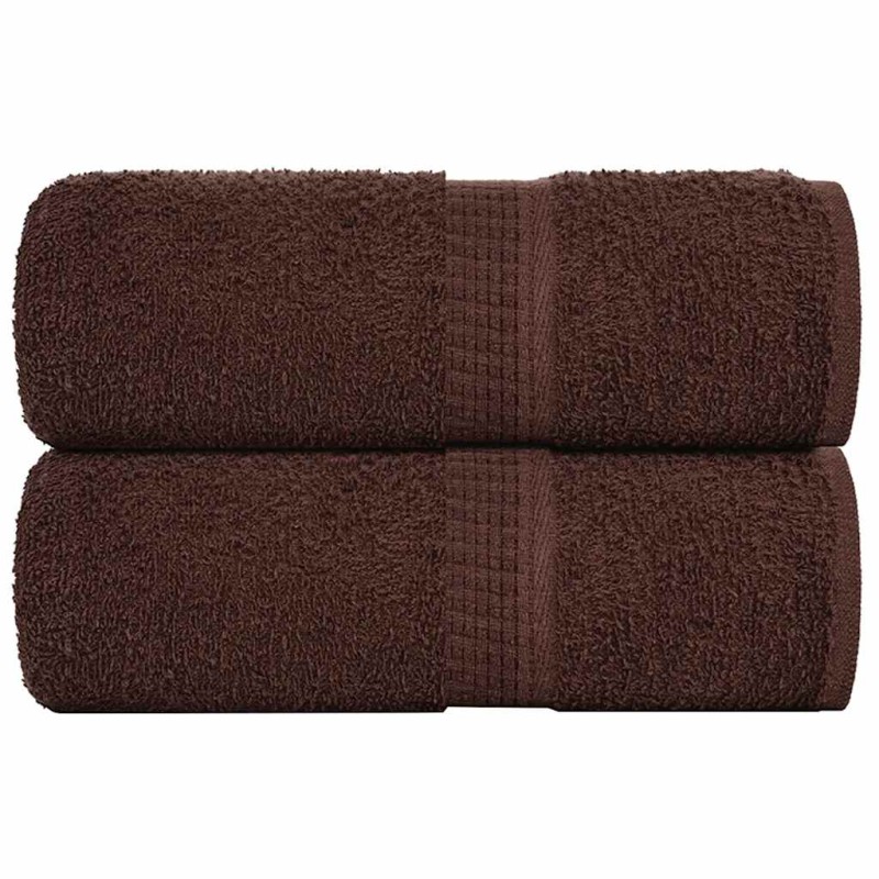 vidaXL Gästetücher 2 Stk. Braun 30x50 cm 360 g/m² 100% Baumwolle