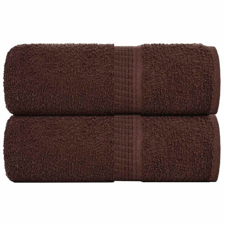 vidaXL Gästetücher 2 Stk. Braun 30x50 cm 360 g/m² 100% Baumwolle