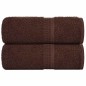 vidaXL Gästetücher 2 Stk. Braun 30x50 cm 360 g/m² 100% Baumwolle