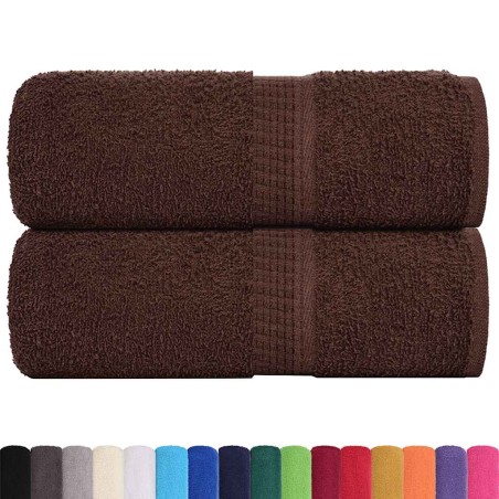 vidaXL Gästetücher 2 Stk. Braun 30x50 cm 360 g/m² 100% Baumwolle