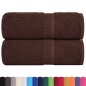 vidaXL Gästetücher 2 Stk. Braun 30x50 cm 360 g/m² 100% Baumwolle