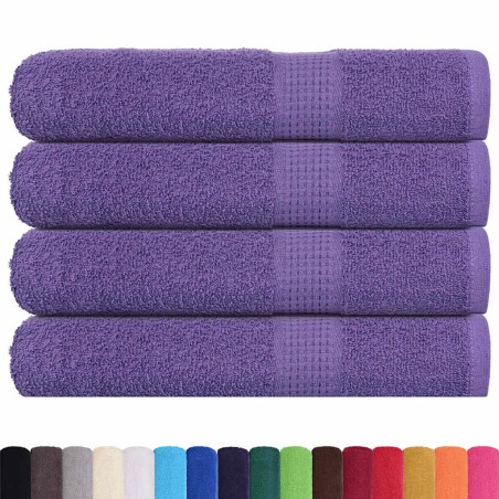 vidaXL Handtücher 4 Stk. Lila 100x200 cm 360 g/m² 100% Baumwolle