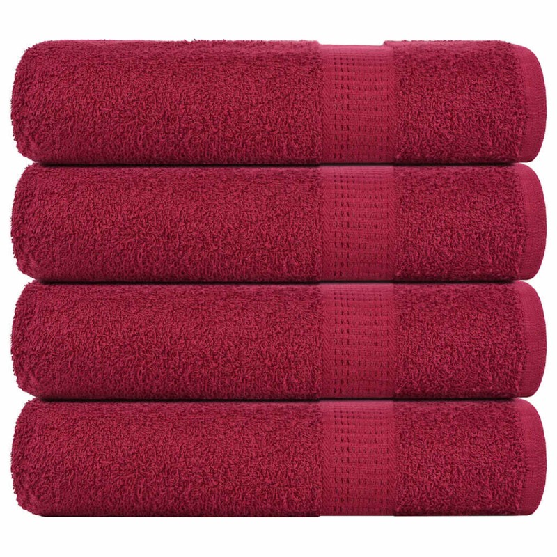 vidaXL Badetücher 4 Stk. Bordeauxrot 100x150cm 360 g/m² 100% Baumwolle vidaXL Badetücher 4 Stk. Bordeauxrot 100x150cm 360 g/m² 100% Baumwolle