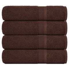 vidaXL Duschtücher 4 Stk. Braun 70x140 cm 360 g/m² 100% Baumwolle