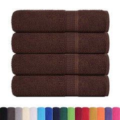 vidaXL Duschtücher 4 Stk. Braun 70x140 cm 360 g/m² 100% Baumwolle