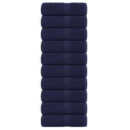 vidaXL Gästetücher 10 Stk. Marineblau 30x50 cm 360 g/m² 100% Baumwolle