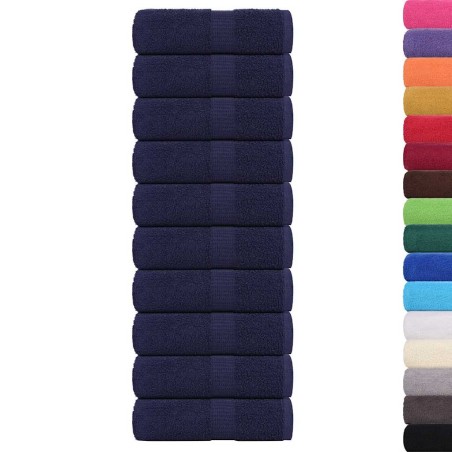 vidaXL Gästetücher 10 Stk. Marineblau 30x50 cm 360 g/m² 100% Baumwolle