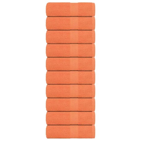 vidaXL Seiftücher 10 Stk. Orange 30x30 cm 360 g/m² 100% Baumwolle