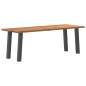 vidaXL Esstisch Hellbraun 220x80x74 cm Massivholz Eiche Rechteckig vidaXL Esstisch Hellbraun 220x80x74 cm Massivholz Eiche Rechteckig