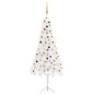 Künstlicher Eck-Weihnachtsbaum LEDs & Kugeln Weiß 240 cm PVC Künstlicher Eck-Weihnachtsbaum LEDs & Kugeln Weiß 240 cm PVC