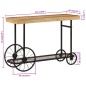 vidaXL Konsolentisch 112x36x76 cm Massivholz Mango und Eisen vidaXL Konsolentisch 112x36x76 cm Massivholz Mango und Eisen
