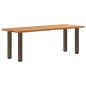 vidaXL Esstisch Hellbraun 220x80x74 cm Massivholz Eiche Rechteckig vidaXL Esstisch Hellbraun 220x80x74 cm Massivholz Eiche Rechteckig