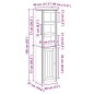 vidaXL Badschrank BODO Grau 44x30x160 cm vidaXL Badschrank BODO Grau 44x30x160 cm