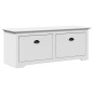 vidaXL Flurbank BODO Weiß 114x40x45 cm vidaXL Flurbank BODO Weiß 114x40x45 cm