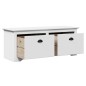 vidaXL Flurbank BODO Weiß 114x40x45 cm vidaXL Flurbank BODO Weiß 114x40x45 cm