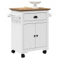 vidaXL Küchenwagen BODO Weiß und Braun 72x45x80 cm vidaXL Küchenwagen BODO Weiß und Braun 72x45x80 cm