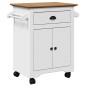 vidaXL Küchenwagen BODO Weiß und Braun 72x45x80 cm vidaXL Küchenwagen BODO Weiß und Braun 72x45x80 cm