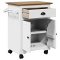 vidaXL Küchenwagen BODO Weiß und Braun 72x45x80 cm vidaXL Küchenwagen BODO Weiß und Braun 72x45x80 cm