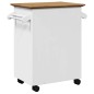 vidaXL Küchenwagen BODO Weiß und Braun 72x45x80 cm vidaXL Küchenwagen BODO Weiß und Braun 72x45x80 cm