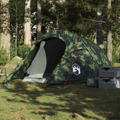 vidaXL Tunnelzelt 3 Personen Camouflage Wasserdicht