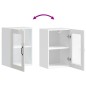 vidaXL Küchen-Hängeschrank mit Glastür Porto Hochglanz-Weiß vidaXL Küchen-Hängeschrank mit Glastür Porto Hochglanz-Weiß