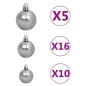 vidaXL Künstlicher Weihnachtsbaum Klappbar 300 LEDs & Kugeln 270 cm vidaXL Künstlicher Weihnachtsbaum Klappbar 300 LEDs & Kugeln 270 cm
