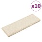 vidaXL Stufenmatten 10 Stk. 65x21x4 cm Weiß