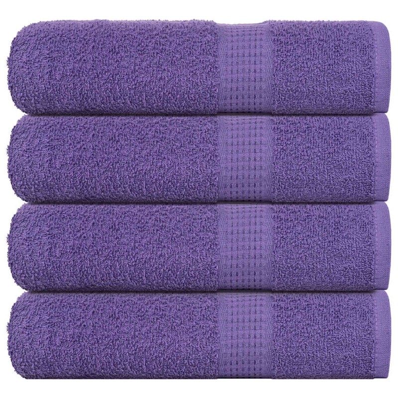 vidaXL Handtücher 4 Stk. Lila 50x100 cm 360 g/m² 100% Baumwolle