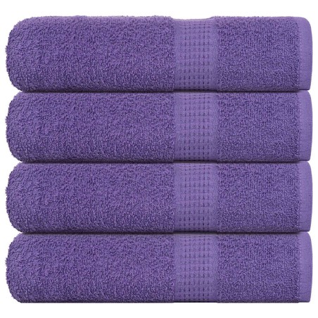 vidaXL Handtücher 4 Stk. Lila 50x100 cm 360 g/m² 100% Baumwolle