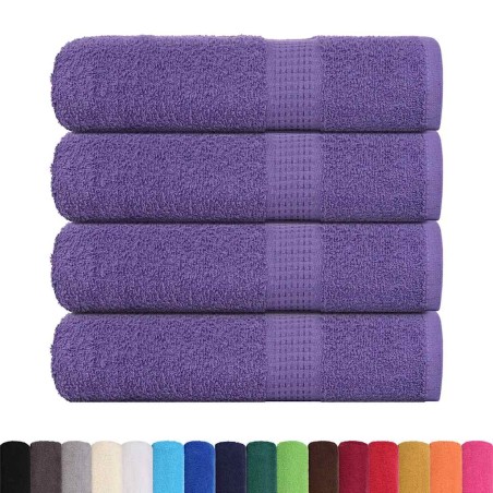 vidaXL Handtücher 4 Stk. Lila 50x100 cm 360 g/m² 100% Baumwolle