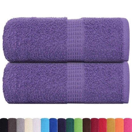 vidaXL Seiftücher 2 Stk. Lila 30x30 cm 360 g/m² 100% Baumwolle