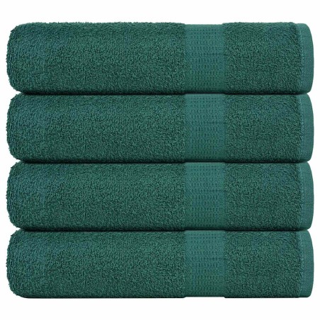 vidaXL Duschtücher 4 Stk. Grün 70x140 cm 360 g/m² 100% Baumwolle