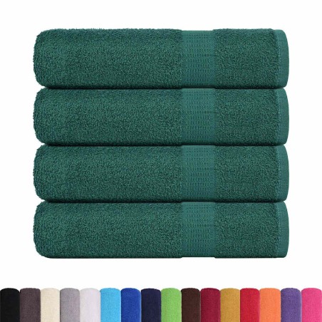 vidaXL Duschtücher 4 Stk. Grün 70x140 cm 360 g/m² 100% Baumwolle