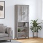 Highboard Grau Sonoma 69,5x34x180 cm Holzwerkstoff Highboard Grau Sonoma 69,5x34x180 cm Holzwerkstoff