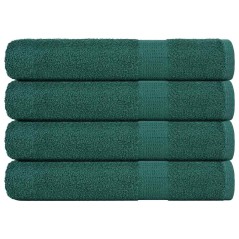 vidaXL Saunatücher 4 Stk. Grün 80x200 cm 360 g/m² 100% Baumwolle