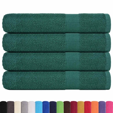 vidaXL Saunatücher 4 Stk. Grün 80x200 cm 360 g/m² 100% Baumwolle