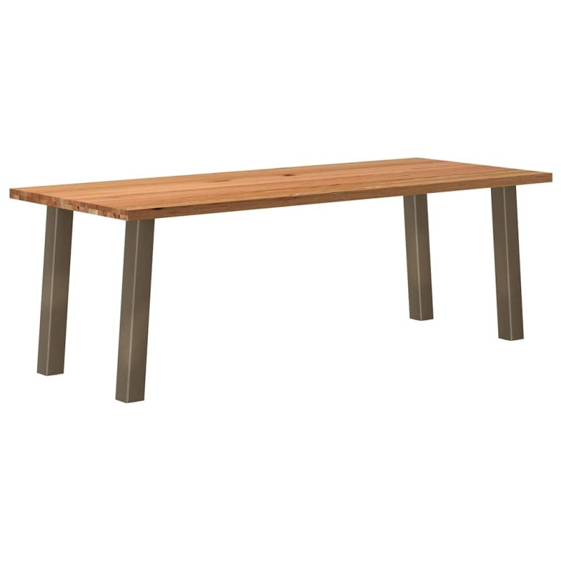 vidaXL Esstisch Hellbraun 220x90x74 cm Massivholz Eiche Rechteckig vidaXL Esstisch Hellbraun 220x90x74 cm Massivholz Eiche Rechteckig