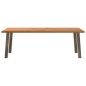 vidaXL Esstisch Hellbraun 220x90x74 cm Massivholz Eiche Rechteckig vidaXL Esstisch Hellbraun 220x90x74 cm Massivholz Eiche Rechteckig