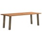 vidaXL Esstisch Hellbraun 220x90x74 cm Massivholz Eiche Rechteckig vidaXL Esstisch Hellbraun 220x90x74 cm Massivholz Eiche Rechteckig