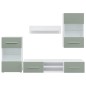 vidaXL 5-tlg. Wohnwand mit LED-Beleuchtung Olivgrün Holzwerkstoff vidaXL 5-tlg. Wohnwand mit LED-Beleuchtung Olivgrün Holzwerkstoff