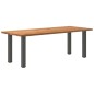vidaXL Esstisch Hellbraun 220x90x74 cm Massivholz Eiche Rechteckig