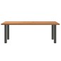 vidaXL Esstisch Hellbraun 220x90x74 cm Massivholz Eiche Rechteckig