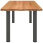 vidaXL Esstisch Hellbraun 220x90x74 cm Massivholz Eiche Rechteckig