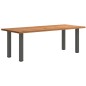 vidaXL Esstisch Hellbraun 220x90x74 cm Massivholz Eiche Rechteckig