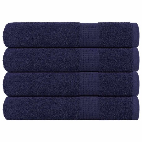 vidaXL Handtücher 4 Stk. Marineblau 100x200 cm 360 g/m² 100% Baumwolle